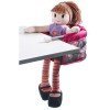 Sillita elevada para muñecas de hasta 60 cm - Bayer Chic 2000 - Fucsia y estampado de perlas