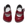 Complementos muñecas Así 36 a 40 cm - Zapatos merceditas rojas granate para muñecos Guille, Koke y Nelly