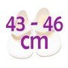 Complementos muñecas Así 43 a 46 cm - Zapatos merceditas blancos para muñecos María, Pablo, Leo y Serie Limitada
