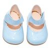 Complementos muñecas Así 43 a 46 cm - Zapatos merceditas celeste para muñecos María, Pablo, Leo y Serie Limitada