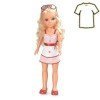 Ropa para muñeca Nancy 43 cm - Bow Fashion Stylish - Rayas rojas