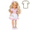 Ropa para muñeca Nancy 43 cm - Moda en perchas - Vestido rosa con turbante