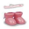 Zapatos y accesorios de 35 cm para muñeco Nenuco - Botas de invierno rosa y diadema