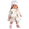 Muñeca Llorens 35 cm - Elena con vestido de flores y chaleco blanco