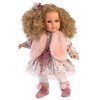 Muñeca Llorens 35 cm - Elena con vestido de flores y chaleco rosa