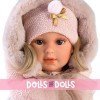 Muñeca Llorens 40 cm - Lucía con vestido rosa de flores y chaleco