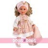 Muñeca Llorens 40 cm - Lucía con vestido rosa de flores y chaleco