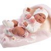 Muñeca Llorens 40 cm - Recién nacida Nica con nana rosa