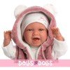 Muñeca Llorens 42 cm - Recién nacida Mimi sonrisas con chaqueta rosa