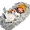 Muñeco Llorens 42 cm - Recién nacido Mimo llorón con mantita