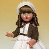 Muñeca Mariquita Pérez 50 cm - Con vestido beig/marrón con chaqueta chenilla