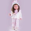 Muñeca Miel de Abeja 45 cm - Carolina con conjunto con trenca beige con pantalón rosa con ojos azules