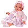 Muñeca Así 43 cm - María con vestido de flores rosa con chaqueta rosa