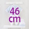 Ropa para Muñecas Así 46 cm - Trenca celeste y polaina blanca para muñeco Leo