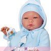 Muñeco Así 43 cm - Pablo con trenca celeste