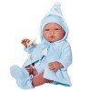 Muñeco Así 43 cm - Pablo con trenca celeste