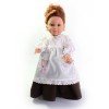 Muñeca Paola Reina 42 cm - Doloretes con vestido blanco/marrón (El Secreto de Puente Viejo)