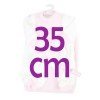 Ropa para Muñecas Llorens 35 cm - Conjunto estampado rosa con diadema y mantita