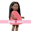Muñeca Vestida de Azul 33 cm - Paulina negra con vestido rosa