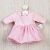 Ropa para Muñecas Así 20 cm - Vestido rosa con puntitos blancos para muñeca Bomboncín