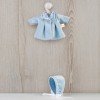 Ropa para Muñecas Así 20 cm - Abrigo de terciopelo celeste para muñeca Bomboncín