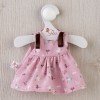 Ropa para Muñecas Así 20 cm - Vestido de pajaritos con fondo rosa para muñeca Bomboncín