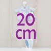 Ropa para Muñecas Así 20 cm - Abrigo de terciopelo celeste para muñeca Bomboncín