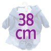Ropa para Muñecas Llorens 38 cm - Conjunto estampado corazones con chaqueta azul