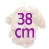 Ropa para Muñecas Llorens 38 cm - Conjunto estampado de cuadros con chaqueta beige