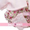 Ropa para Muñecas Llorens 38 cm - Conjunto estampado flores rosas con chaqueta rosa