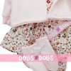 Ropa para Muñecas Llorens 38 cm - Conjunto estampado flores con chaqueta rosa