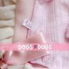 Ropa para Muñecas Así - Body rosa con gorrito y nana rosa con plumeti blanco para muñeca María 43 cm