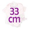 Ropa para Muñecas Llorens 33 cm - Conjunto estampado con chaqueta y peúcos rosa claro