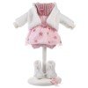 Ropa para Muñecas Llorens 35 cm - Vestido estrellas rosa con chaqueta blanca