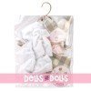 Ropa para Muñecas Llorens 38 cm - Pijama osito con doudou conejito rosa