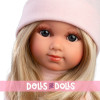 Muñeca Llorens 35 cm - Elena con vestido estampado rosa claro