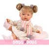 Muñeca Llorens 38 cm - Joelle Llorona con vestido de globos y bufanda multicolor