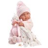 Muñeca Llorens 43 cm - Recién nacida Tina con toquilla