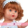Muñeca Mariquita Pérez 50 cm - Pelirroja con vestido celeste de flores