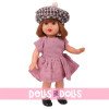 Muñeca Mini Mariquita Pérez 21 cm - Abrigo de cuadros de invierno - Pelirroja