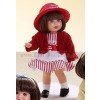 Mini M.P. Vest. blanco rayas rojas