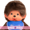 Muñeco Monchhichi 20 cm - Chico clásico con pechito azul