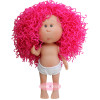 Muñeca Nines d'Onil 23 cm - Little Mia con pelo lana fucsia y ojos grises - Sin ropa