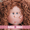 Muñeca Nines d'Onil 23 cm - Little Mia con pelo lana marrón y ojos grises - Sin ropa