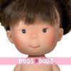 Muñeca Nines d'Onil 30 cm - Pippa con pelo marrón con moños y ojos grises - Sin ropa