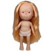 Muñeca Nines d'Onil 30 cm - Pippa con pelo pelirrojo liso y ojos verdes - Sin ropa