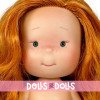 Muñeca Nines d'Onil 30 cm - Pippa con pelo pelirrojo ondulado y ojos verdes - Sin ropa