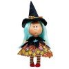 Muñeca Nines d'Onil 23 cm - Little Mia Halloween con pelo liso azul (Bruja)