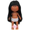 Muñeca Nines d'Onil 23 cm - Little Mia con pelo liso negro con flequillo y ojos marrones - Sin ropa