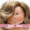 Muñeca Nines d'Onil 23 cm - Little Mia con pelo moreno ondulado con mechas - Sin ropa